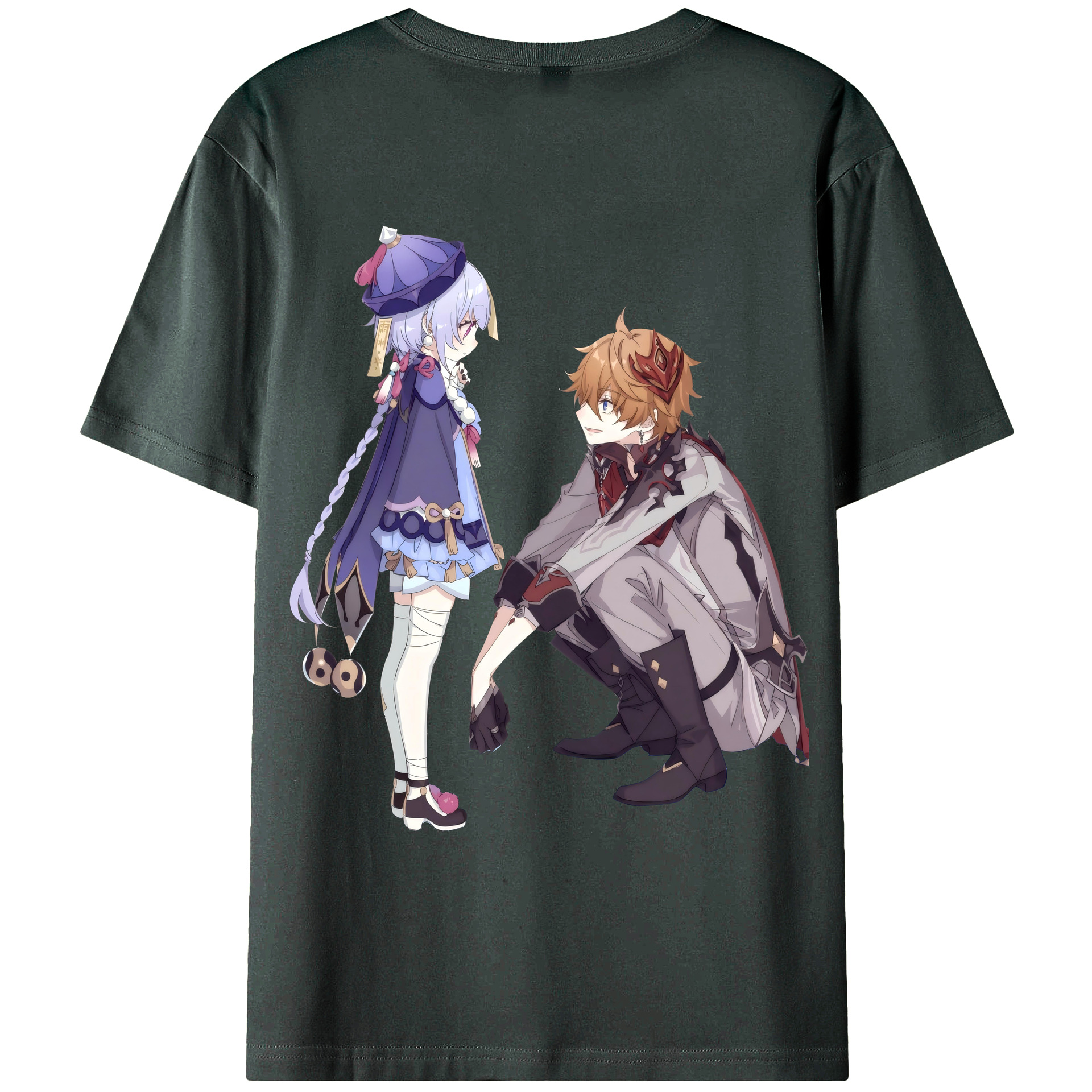 げんし神 七七 なな  genshin Nana 綿100％ メンズ半袖Tシャツ（バックプリント） 通気性